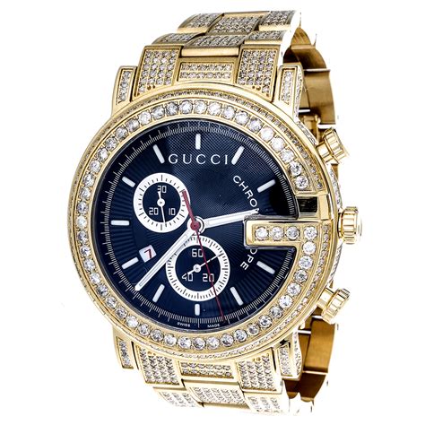 mens diamond gucci watch cheap|gucci men watches clearance.